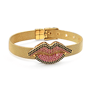 Pulsera Boca Beso Acero Inoxidable