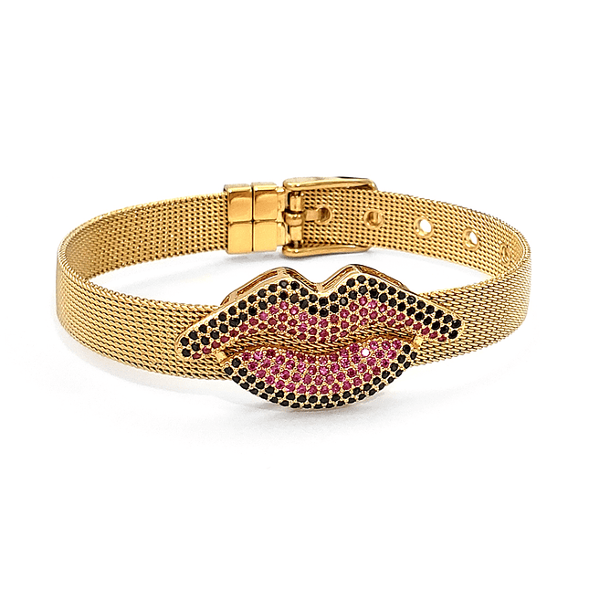 Pulsera Boca Beso Acero Inoxidable 1