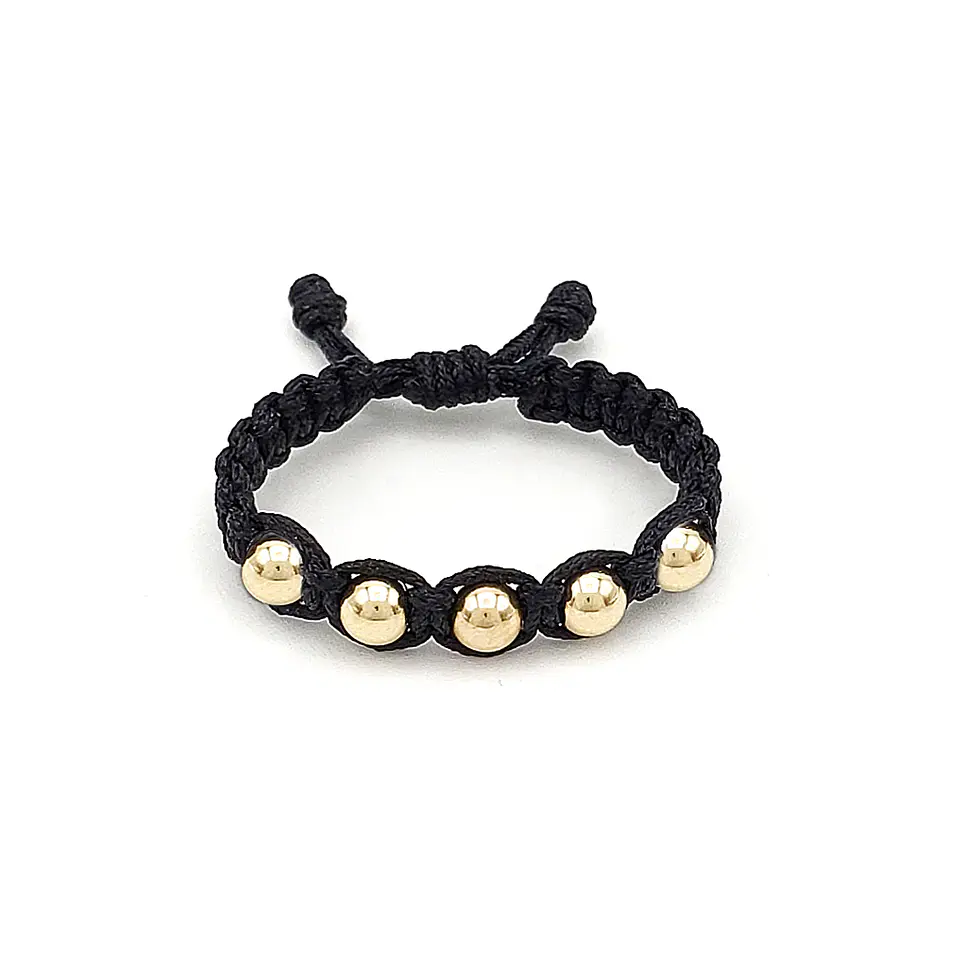 Anillo Tejido Artesanal Oro Laminado de 18k 1