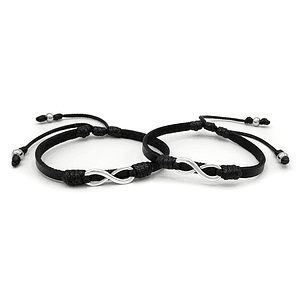 Pulseras Infinitos para Parejas Cuero Natural