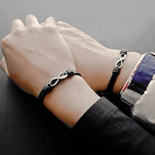 Pulseras Infinitos para Parejas Cuero Natural