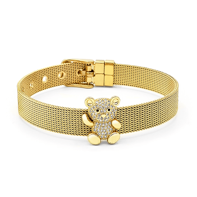 Pulsera Oso Peluche Acero  1