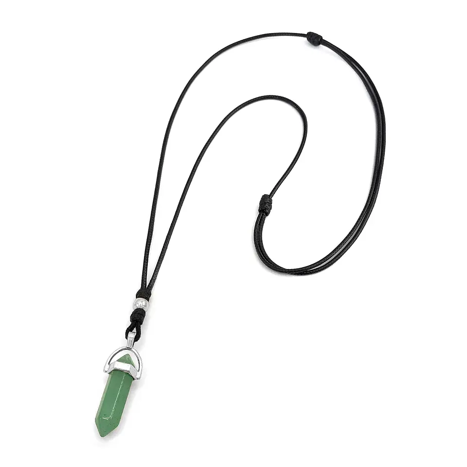 Collar Ajustable Péndulo Piedra Jade 4