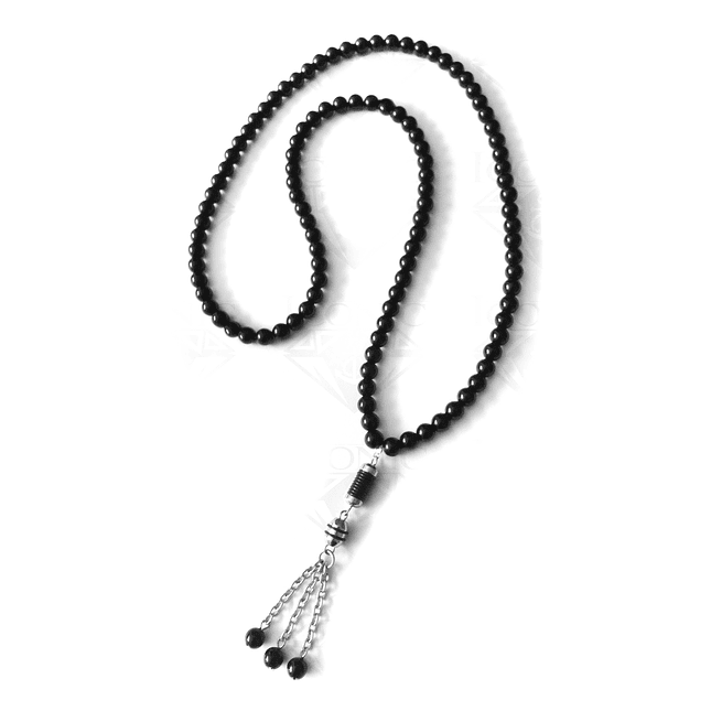 Japa Mala Rosario Budista Piedra Ónix Acero 1