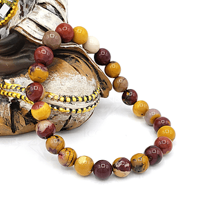 Pulsera Piedra Natural Jaspe Mokaita 8mm