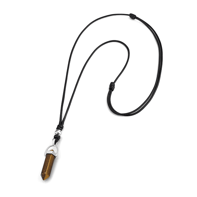 Collar Pendulo Piedra Ojo de Tigre 2
