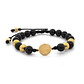 Pulsera San Benito Piedra Ónix Brillante Acero - Miniatura 1