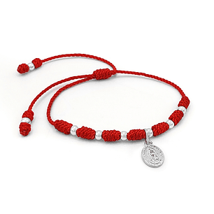 Pulsera 7 Nudos Virgen de Guadalupe Plata 925