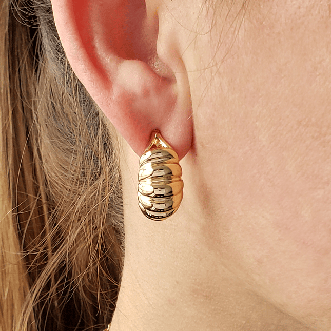 Aretes Candongas Gotas Estilo Caracol  3