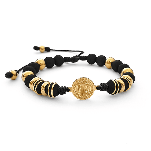 Pulsera con Neopreno Acero y San Benito 1