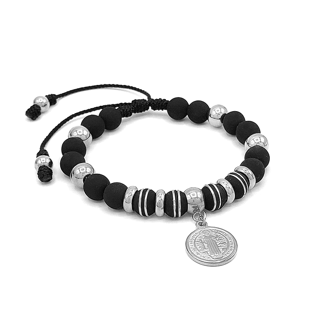 Pulsera con Neopreno Acero y San Benito 2