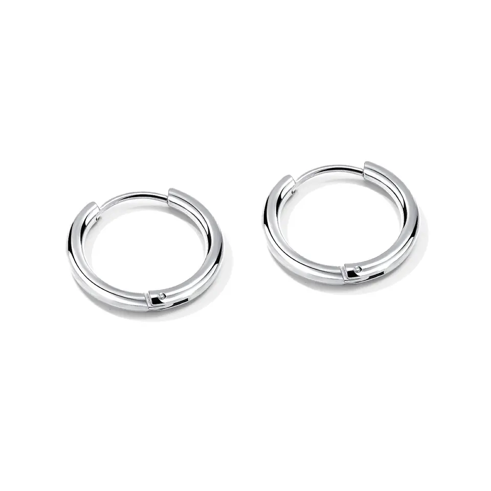 Par de Aretes Candongas Pendientes Acero Inoxidable 4