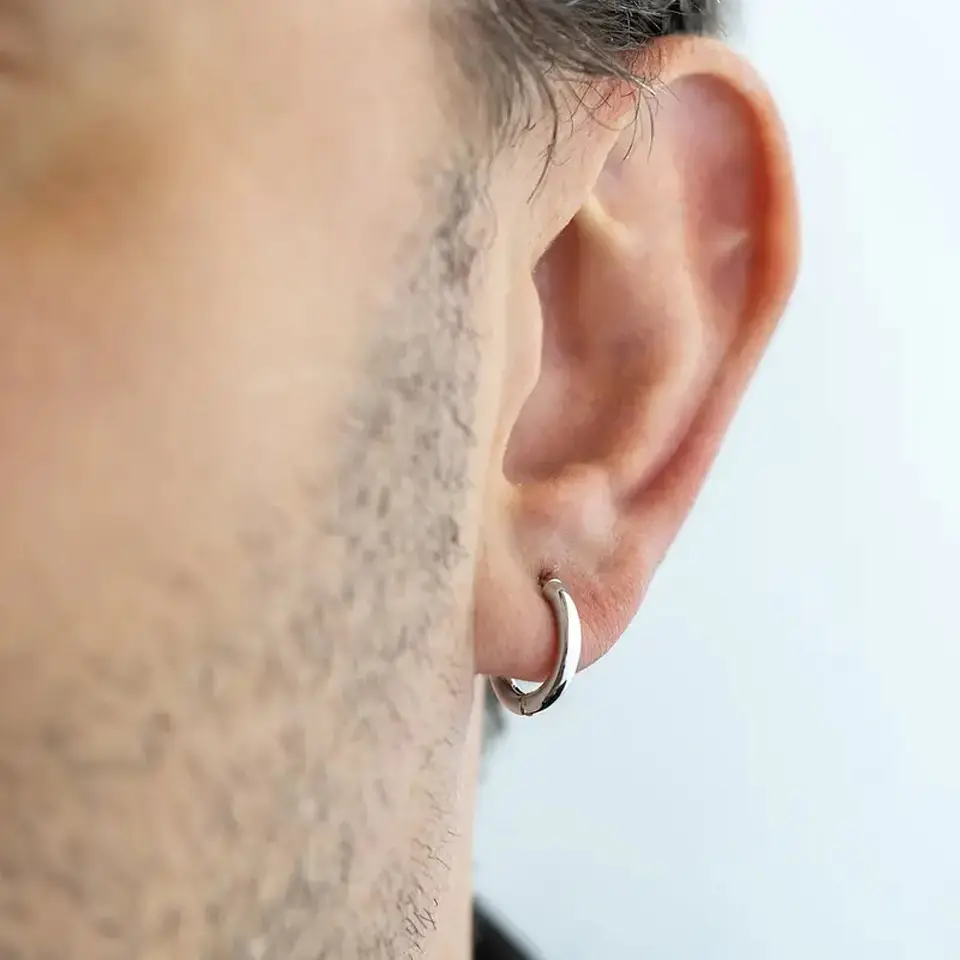 Par de Aretes Candongas Pendientes Acero Inoxidable 3