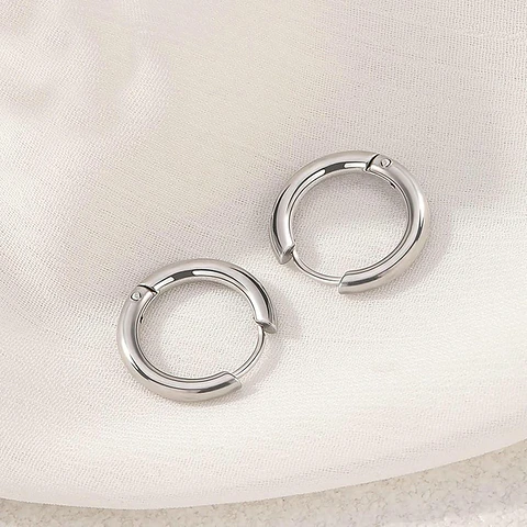 Par de Aretes Candongas Pendientes Acero Inoxidable