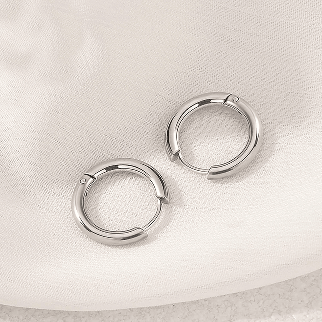 Par de Aretes Candongas Pendientes Acero Inoxidable 2