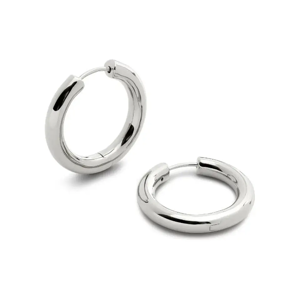 Par de Aretes Candongas Pendientes Acero Inoxidable 1