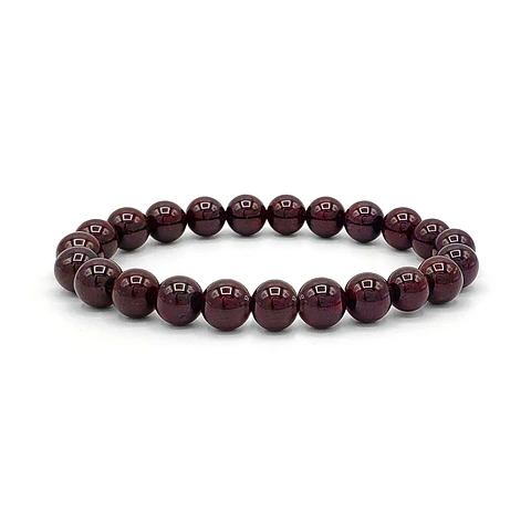Pulsera de Piedra Granate Natural 8mm