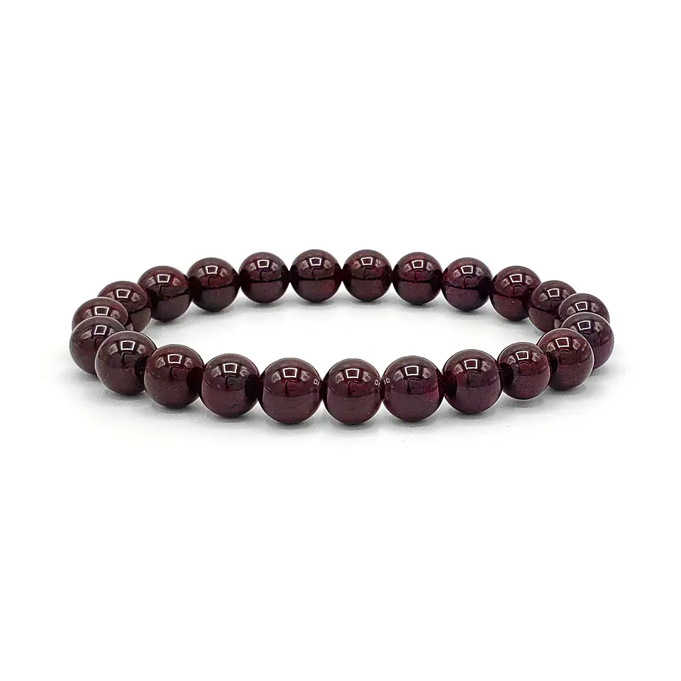 Pulsera de Piedra Granate Natural 8mm 1