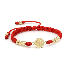 Pulsera para Niños San Benito de Abad Oro Laminado 18k