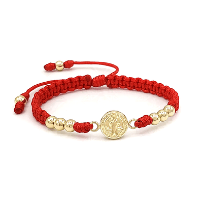 Pulsera para Niños San Benito de Abad Oro Laminado 18k