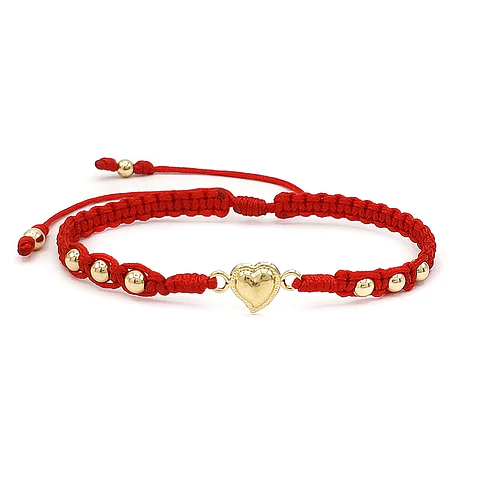 Pulsera Corazón Oro Laminado 18k