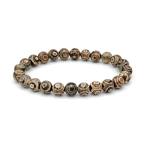 Pulsera Piedra Ágata Tibetana 8mm