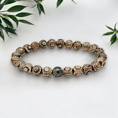 Pulsera Piedra Ágata Tibetana 8mm