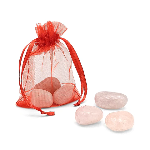 Kit de Amor y Armonía Piedras de Cuarzo Rosado Naturales