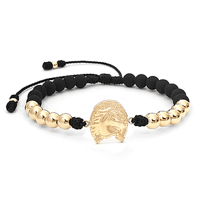 Pulsera Caballo Herradura Neopreno Oro Laminado 18k