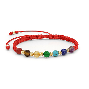 Pulsera 7 Chakras Oro Laminado 18k Diamantado