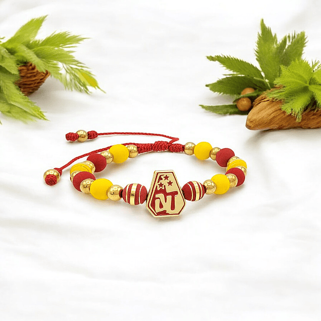 Pulsera Deportes Tolima Neopreno Acero Dorado 3