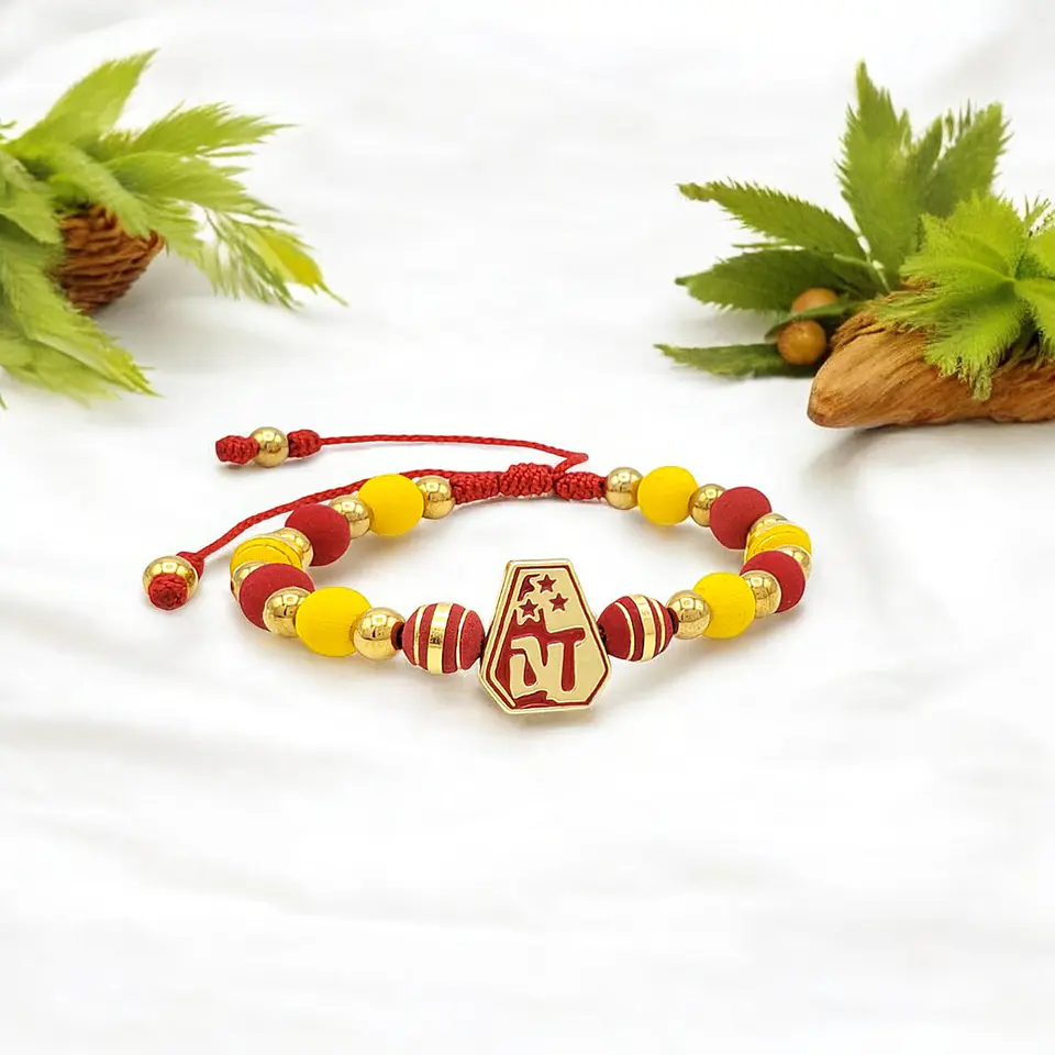 Pulsera Deportes Tolima Neopreno Acero Dorado 3
