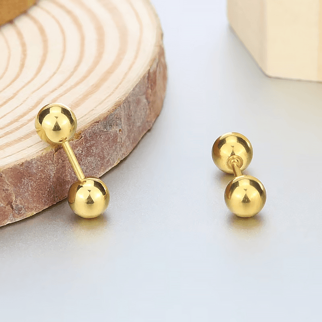 Topos Aretes Balin de Plata 925 Italiana de 5mm 3