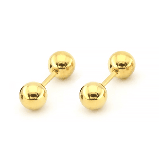 Topos Aretes Balin de Plata 925 Italiana de 5mm 1