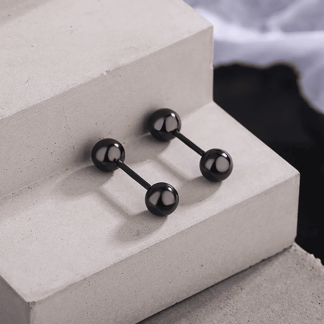 Topos Aretes Balin de Plata 925 Italiana de 5mm 6