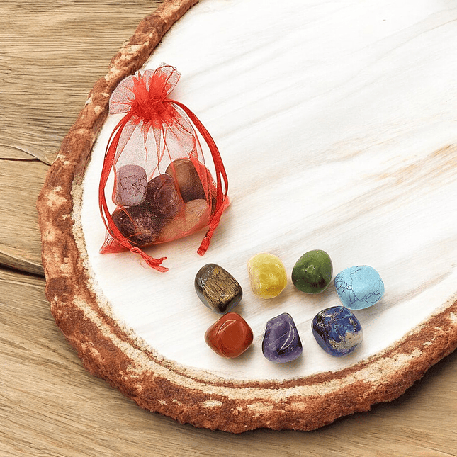 Kit de Energía y Equilibrio Piedras 7 Chakras Naturales 4
