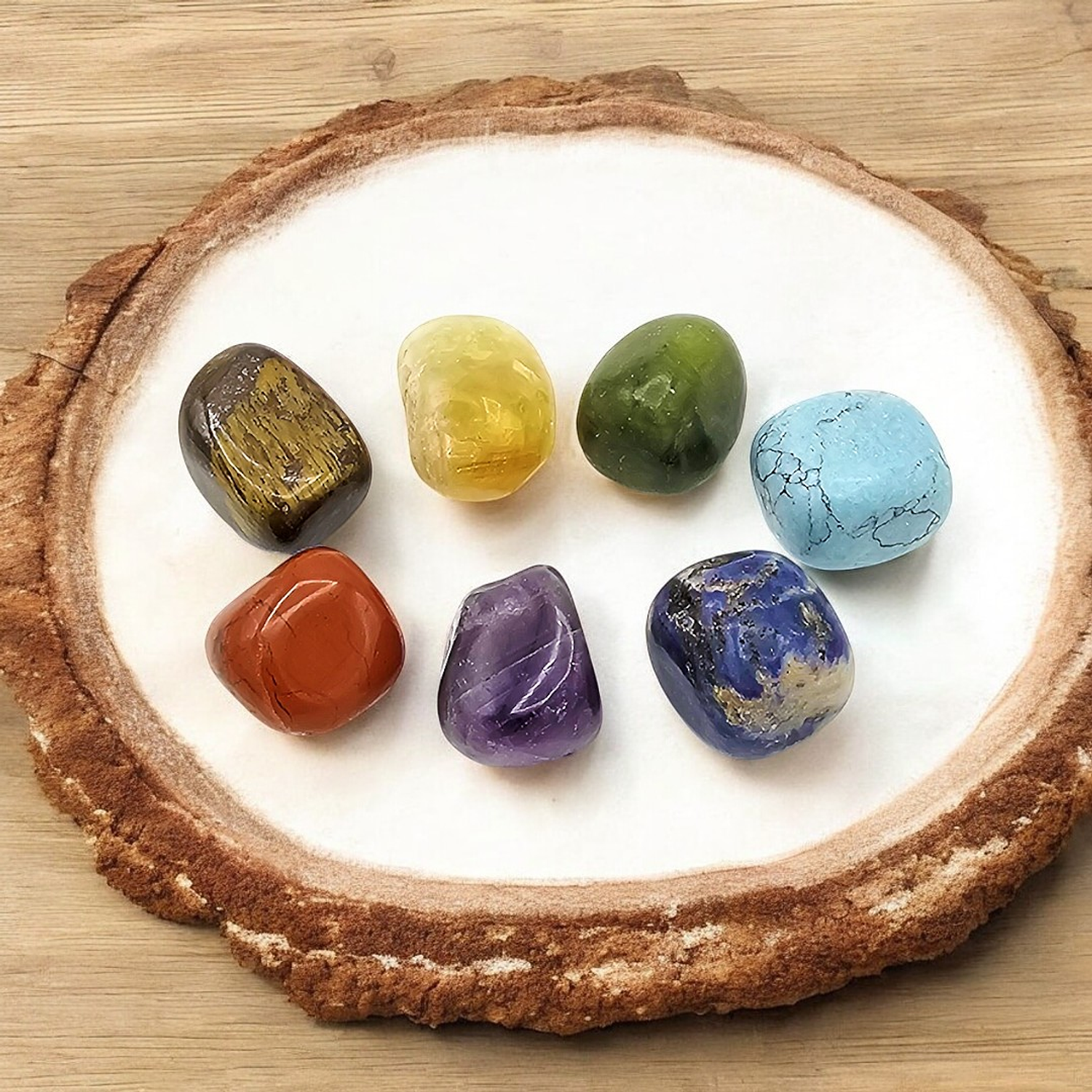 Kit de Energía y Equilibrio Piedras 7 Chakras Naturales 6