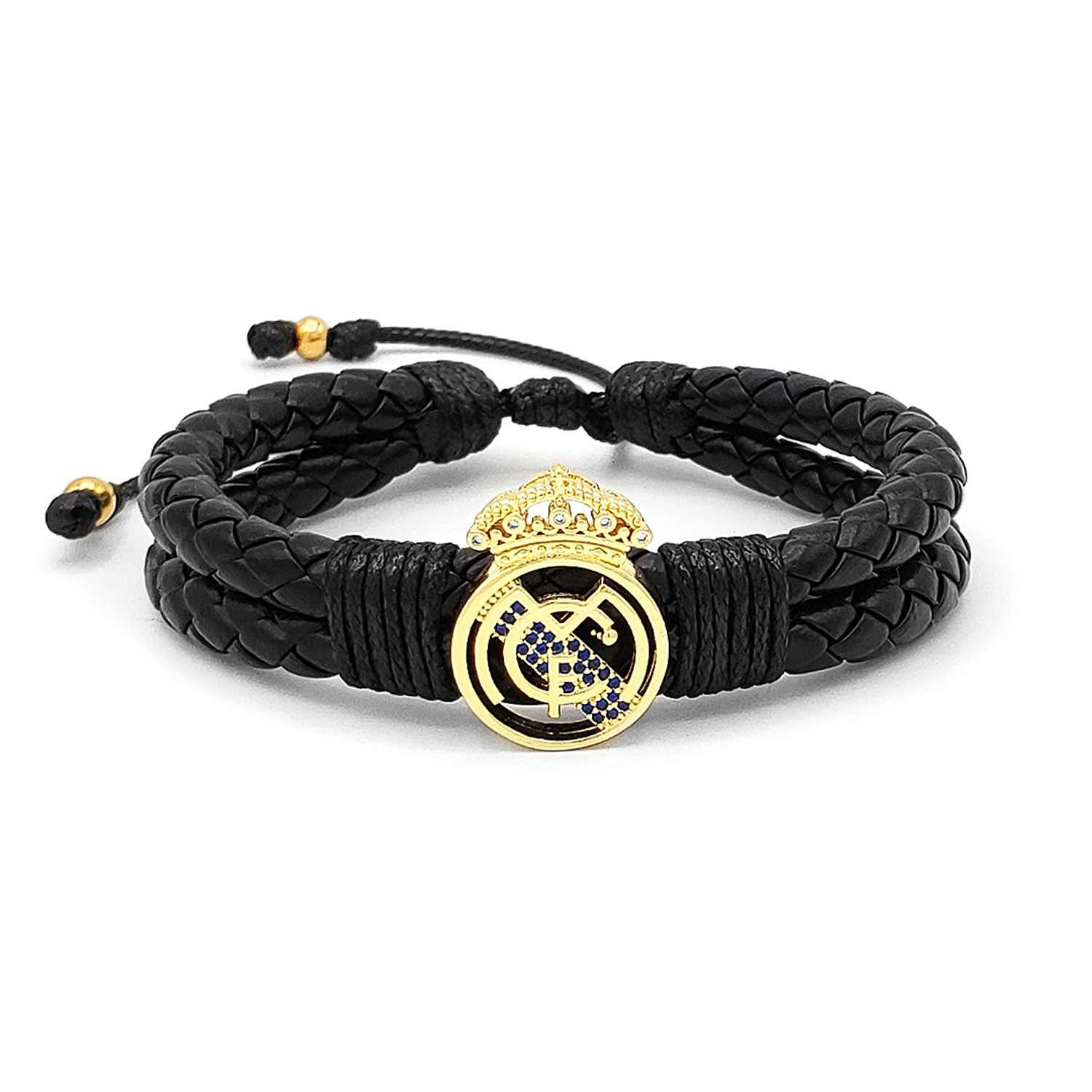 Pulsera Real Madrid CF Cuero Trenzado Acero 1