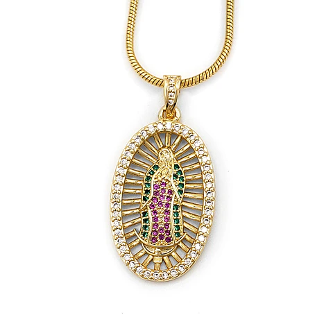 Cadena Virgen de Guadalupe Cristales