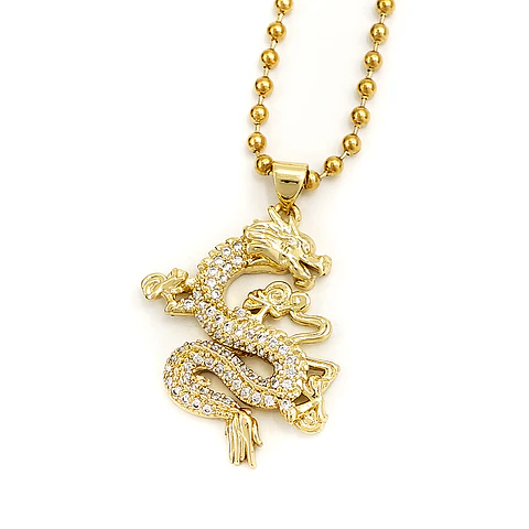 Cadena Dragon Chino Buena Fortuna Acero 