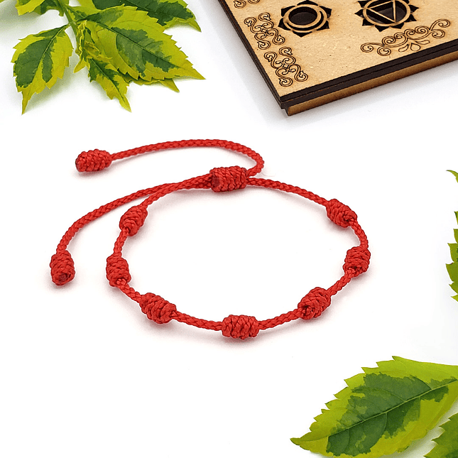Pulsera 7 Nudos para Niños Hilo Rojo Protección Buena Suerte 3