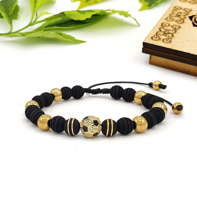 Pulsera Balón Futbol Neopreno Acero 2