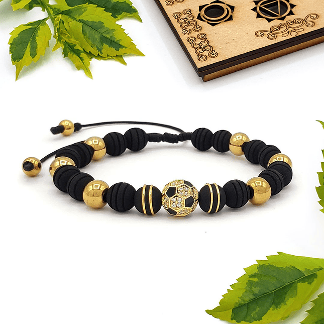 Pulsera Balón Futbol Neopreno Acero 3