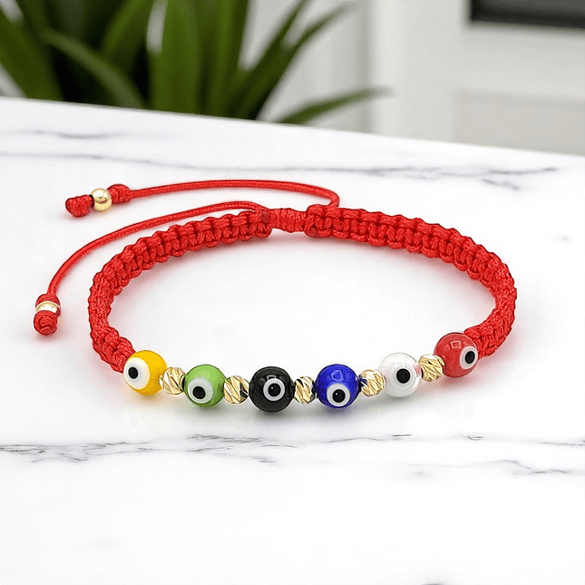 Pulsera Ojo Turco Oro Laminado 18k Diamantado 5