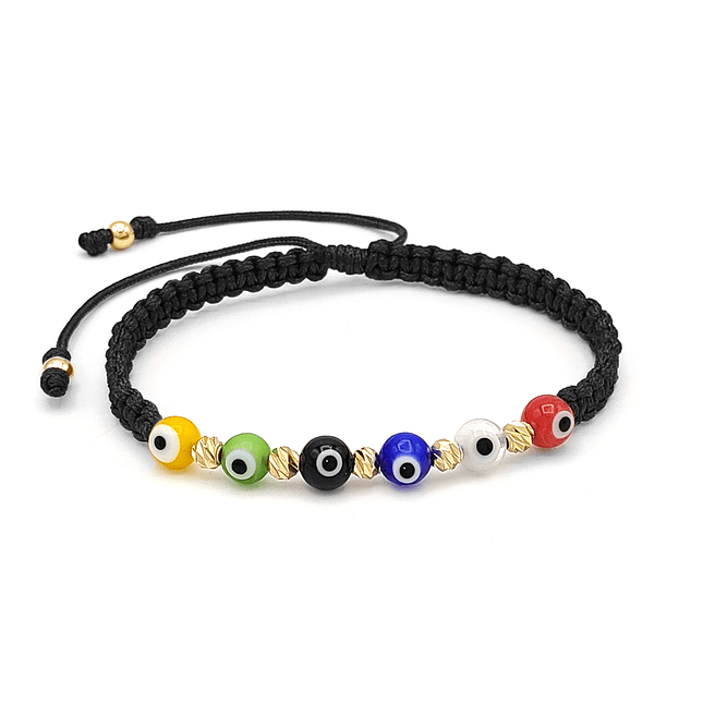 Pulsera Ojo Turco Oro Laminado 18k Diamantado 2