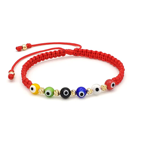 Pulsera Ojo Turco Oro Laminado 18k Diamantado