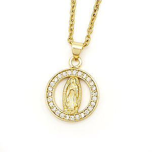 Collar Cadena con Medalla Virgen de Guadalupe