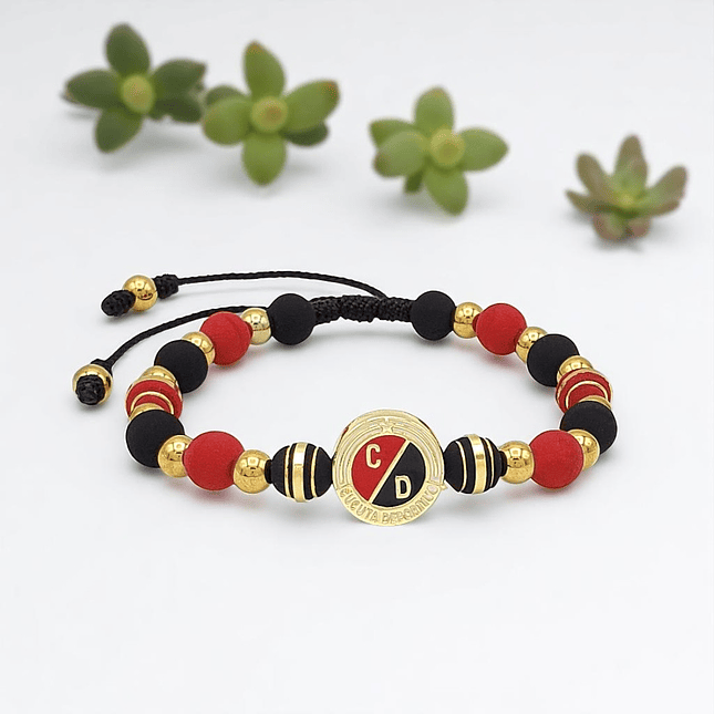 Pulsera Cúcuta Deportivo Neopreno Acero Dorado 3