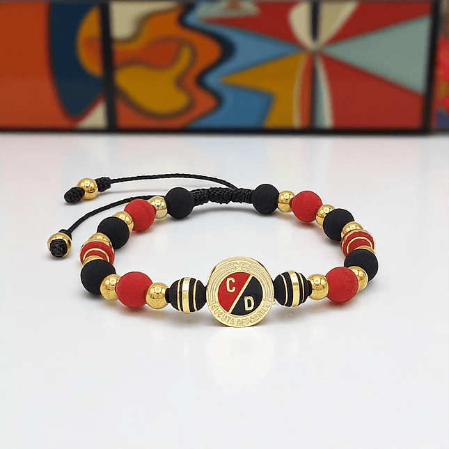 Pulsera Cúcuta Deportivo Neopreno Acero Dorado 2