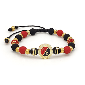 Pulsera Cúcuta Deportivo Neopreno Acero Dorado